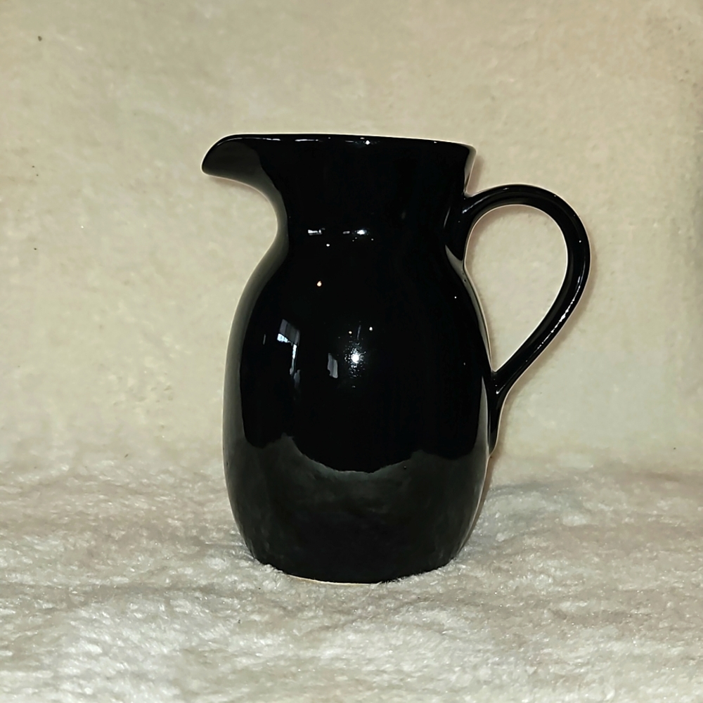 Ceramic Pitcher Vintage Rear Black